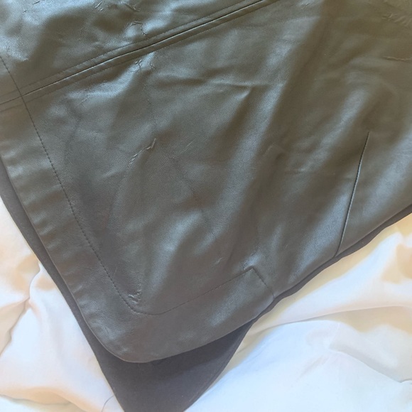 H&M Black Leather Short Sleeve Top With Solid Back - Picture 4 of 14